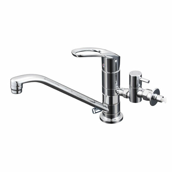寒 取付穴兼用型・流し台用シングルレバー式混合栓 ※取寄品 KVK KM5011ZUTTU