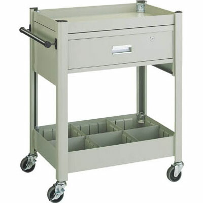 仕切付コンビネーションワゴン(引出深1・2段)643×427×880mm ネオグレー トラスコ TCW-81BD |大工道具・金物の専門通販アルデ