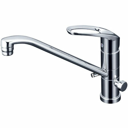 寒 流し台用シングルレバー式混合栓 回転分岐孔付 ※取寄品 KVK KM5041ZCT