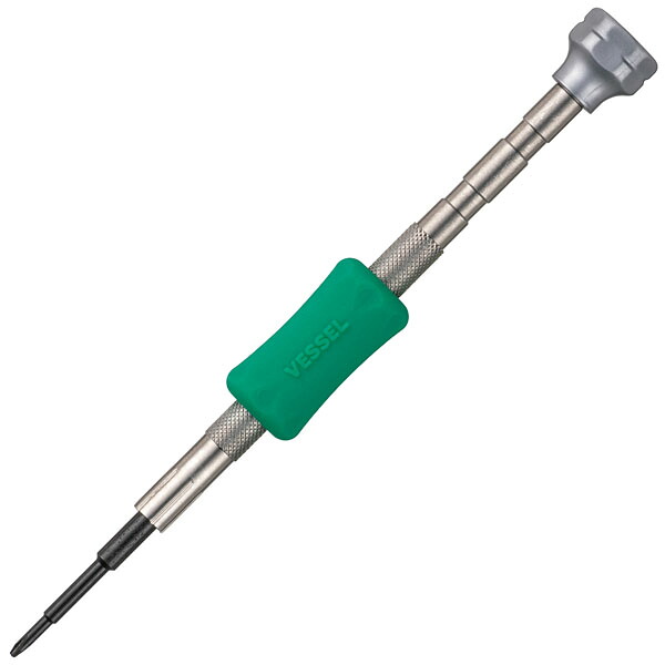 精密マイクロスティックスドライバー 緑 10個価格 取寄品 ベッセル TD-543ULR-F ( クッショングリップ ステンレス製 ローレット加工 空回り 早回し 全身焼入 カムアウト防止 )