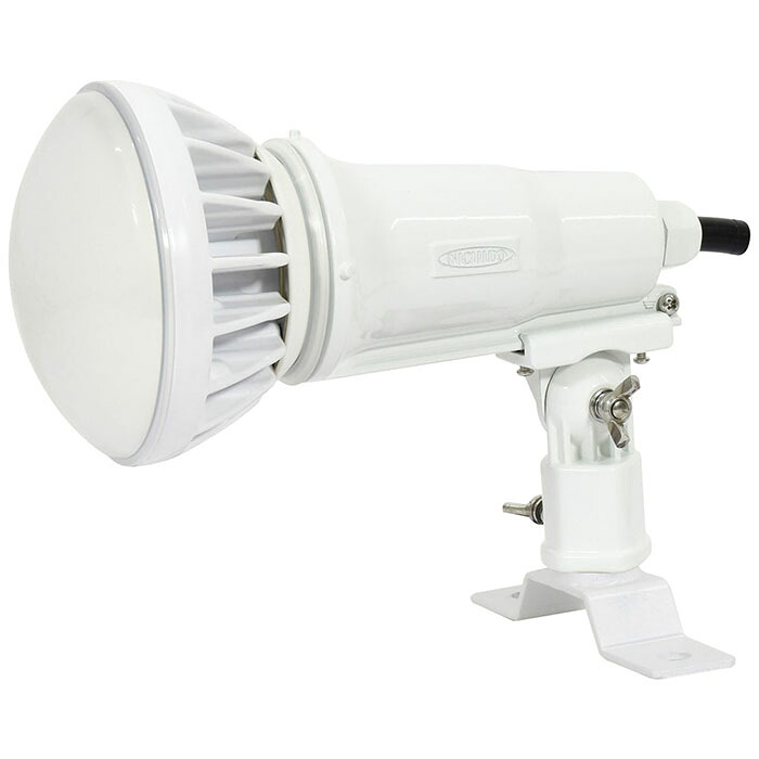 常設用 投光器 アースあり 電線1.5m 白 20W 昼白色 取寄品 日動 TOL-E20-W-50K (100V 200V 兼用 常設 屋外型 業務用 口金 E26 3芯 入力電線 1.5m )|大工道具・金物の専門通販アルデ