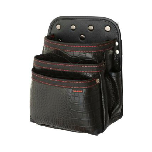 CROCO 着脱式腰袋G3段大 取寄品 タジマ SFKBG-3L ( セフ後付ホルダー 高強度 しなやか 高耐久 摩耗 変形 強い 折り返し縫製 サイドクリップ スライドストッパー 合成皮革)