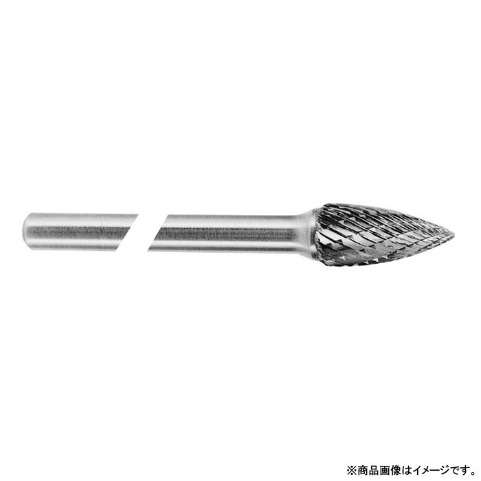 スーパー超硬バー ロングシャンク径6mm ポイント型 全長175×刃長25mm 取寄品 スーパーツール SB4C04L