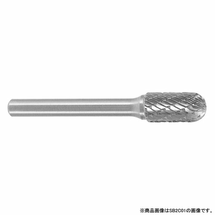 スーパー超硬バー シャンク径6mm 先丸円筒型 全長69×刃径12.7×刃長25mm 取寄品 スーパーツール SB2C08S