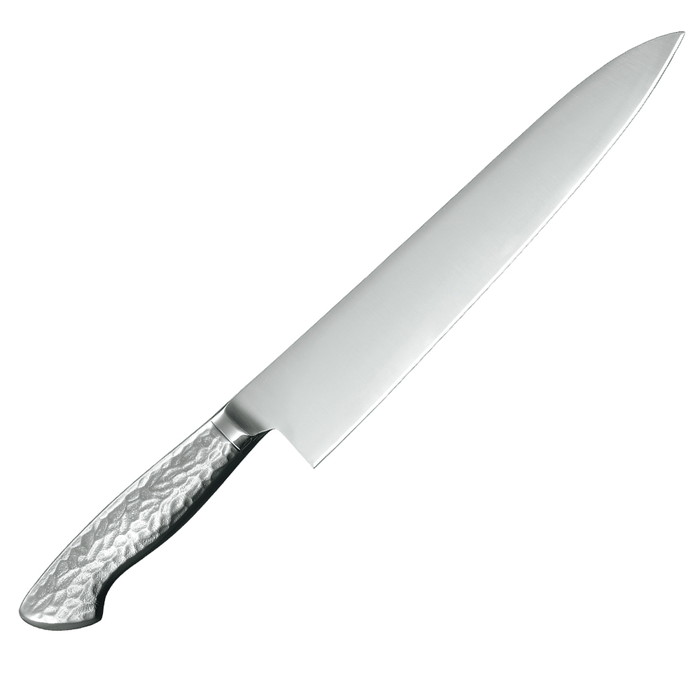 竜神 高級料理用包丁 牛刀 240mm 取寄品 大真産業 RM-GT240 (燕三条 匠の技 鍛造 モリブデンバナジウム鋼 国産 日本製 強い 軽い 鎌倉彫柄)|大工道具・金物の専門通販アルデ