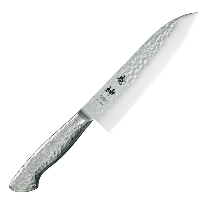 竜神 高級料理用包丁 槌目三徳 180mm 取寄品 大真産業 RM-HAM-ST (燕三条 匠の技 鍛造 モリブデンバナジウム鋼 国産 日本製 強い 軽い 鎌倉彫柄)