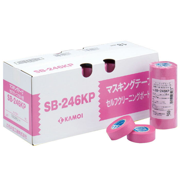 セルフクリーニングボード用 マスキングテープ 24mm×18m 50巻 取寄品 カモイ カモ井 SB-246KP (凹凸 サイディングボード 粘着 糊残り)