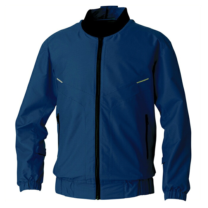 G.GROUND EF用長袖ブルゾン ネイビー 3Lサイズ ※服地のみ 取寄品 SOWA(桑和) 7229-00 ( 電動ファン用 熱中症対策 作業服 遮熱効果 紫外線カット シルバーコーティング )