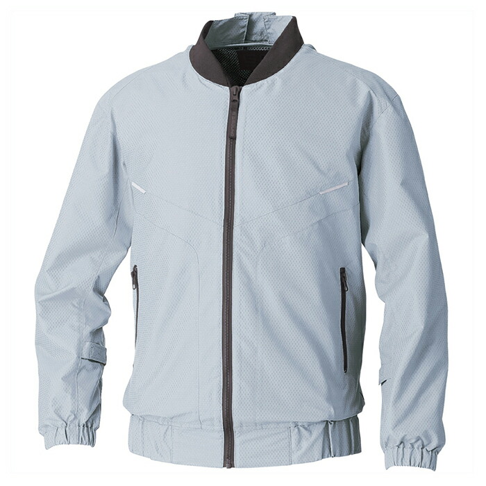 G.GROUND EF用長袖ブルゾン シルバーグレー 3Lサイズ ※服地のみ 取寄品 SOWA(桑和) 7229-00 ( 電動ファン用 熱中症対策 作業服 遮熱効果 紫外線カット シルバーコーティング )