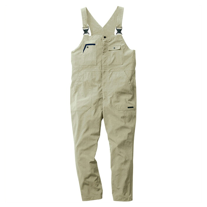 G.GROUND EF用サロペット ベージュ LLサイズ ※服地のみ 取寄品 SOWA(桑和) 7789-24 ( 電動ファン用 熱中症対策 作業服 ストレッチ 軽作業 短めレングス )