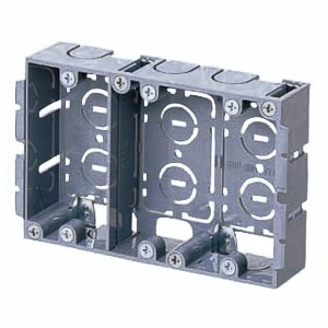 パネルボックス(3ヶ用セパレーター付・あと付はさみボックス) (10個価格) 未来工業(MIRAI) SBP-3W