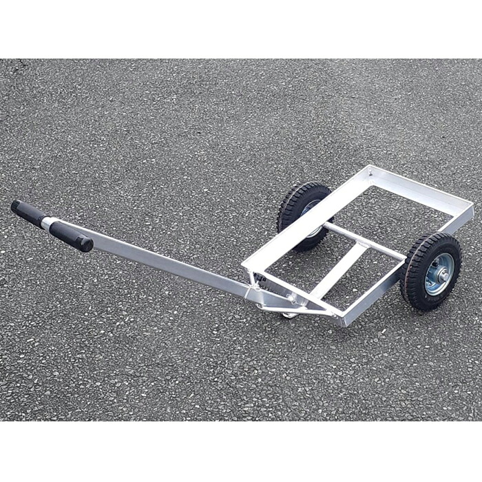 片手運搬車 荷台内寸382x542mm 車幅570mm メーカー直送 代引不可 ナガノ DCS-3955 ( 運搬 コンテナ 台車 二輪 アルミ製 A7000系 軽量 日本製 )｜大工道具・金物の専門通販アルデ