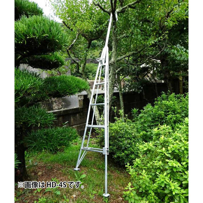 一本梯子(右側スライドタイプ) 頭部形状(2)フックタイプ 受注生産 メーカー直送 代引不可 ナガノ HD-10S ( 梯子 プロ用 アルミ製 A7000系 軽量 日本製 )|大工道具・金物の専門通販アルデ
