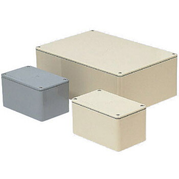 長方形防水プールボックス(平蓋・ノック無)400×350×150mm グレー (1個価格) 受注生産品 未来工業(MIRAI) PVP-403515A