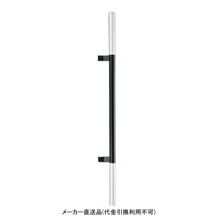 ドアハンドルステンレスマット シルバー/ブラック 直送 代引不可 神栄ホームクリエイト FHC1220M-B-800 ( ステンレス 抗菌 バイオコート )
