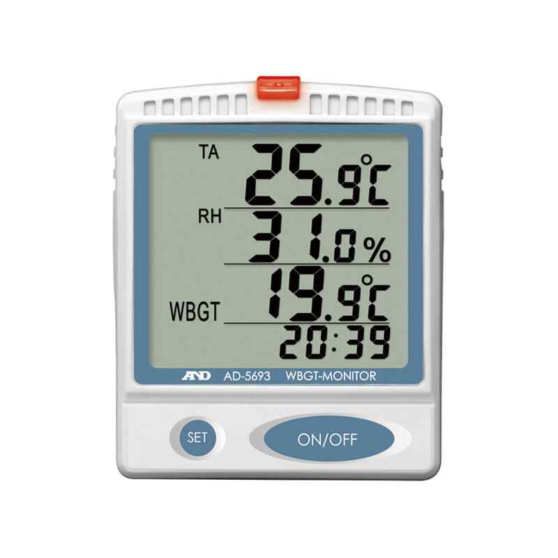 熱中症指数モニター AD-5693 取寄品 日本緑十字社 375028 ( 熱中症対策用品 標識 WBGT 暑さ指数 熱中対策 )|大工道具・金物の専門通販アルデ