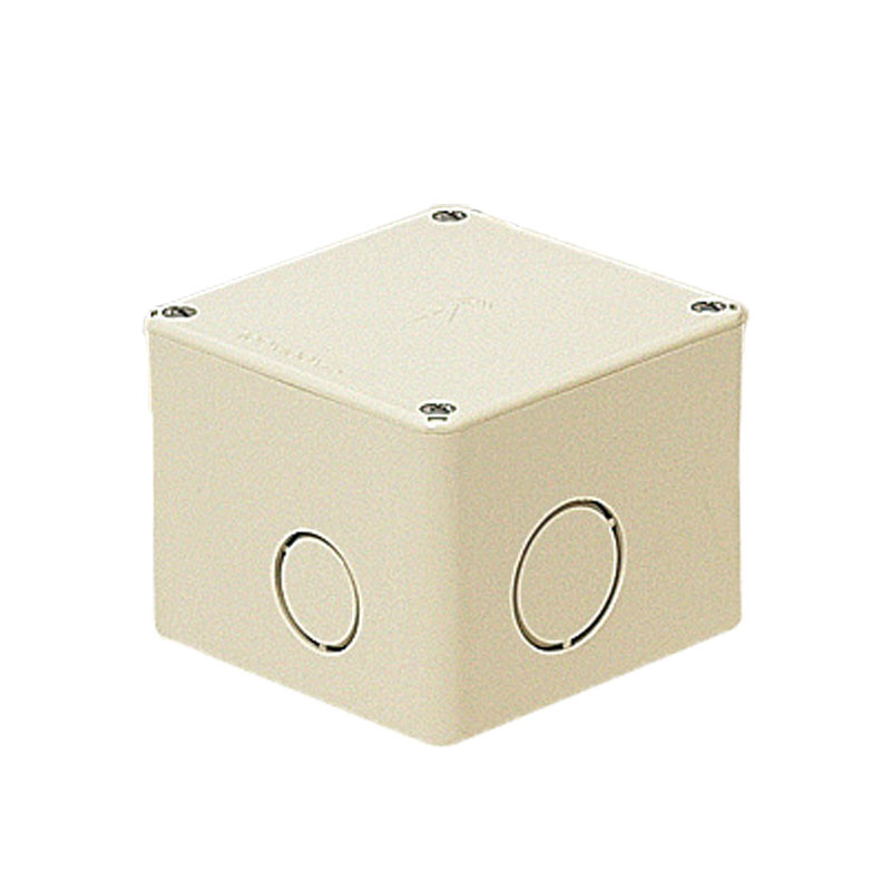 正方形プールボックス(ノック付)100&times;100&times;100mm ベージュ (10個価格) 未来工業(MIRAI) PVP-1010NJ ｜大工道具・金物の専門通販アルデ
