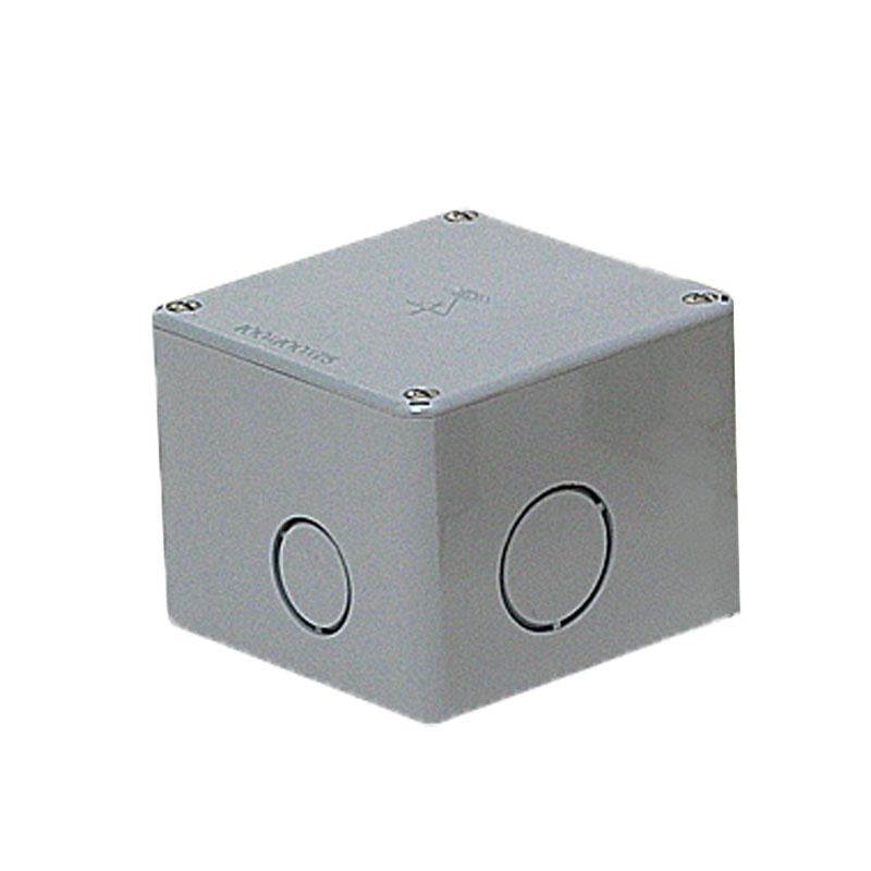 正方形プールボックス(ノック付)150×150×100mm グレー (10個価格) 未来工業(MIRAI) PVP-1510N