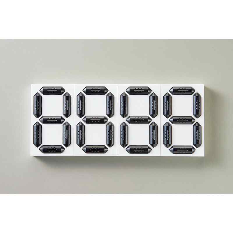 くるっと3D数字札 KDS-201 4個セット 88×53×16mm 裏面マグネット付き 取寄品 日本緑十字社 413203 ( 無災害 記録板 表示板 安全掲示板 安全標識 記録更新 安全意識 ゼロ災 )