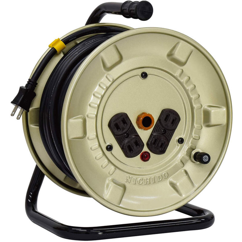 標準型電工ドラム 100V(屋内型) 20m 取寄品 日動 NNP-204D ( 単相100V 2Pプラグ コードリール )