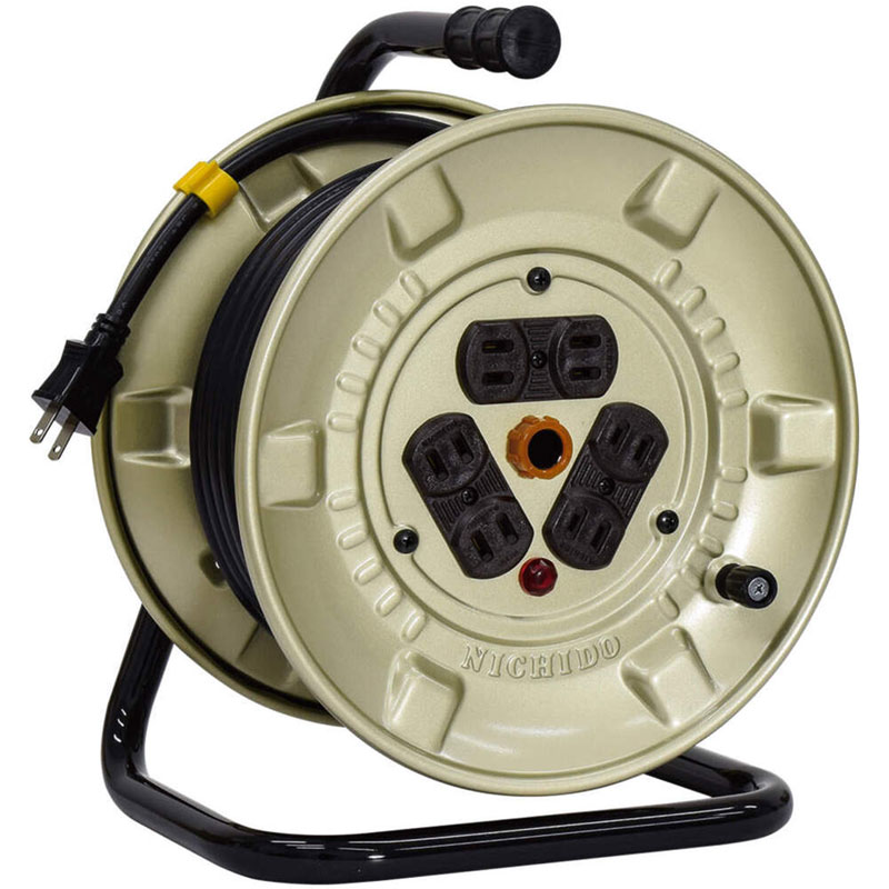 標準型電工ドラム 100V(屋内型) コンセント6個付 20m 取寄品 日動 NNP-206D ( 単相100V 2Pプラグ コードリール ) 8,502円