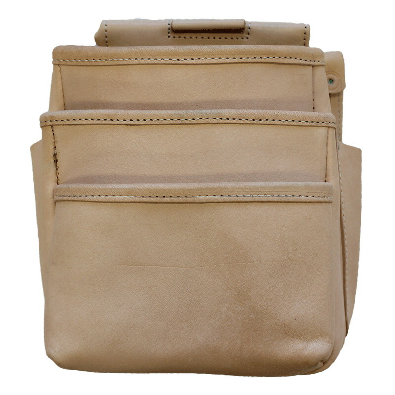 【WEB限定 ふくろ倶楽部 PREMIUM】 ヌメ 腰袋（大）3段 【受注生産品】 ふくろ倶楽部 PND-31