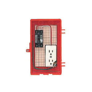 屋外電力用仮設ボックス(赤色)感度電流30mA RB-1A (1個価格) 未来工業(MIRAI) RB-1A