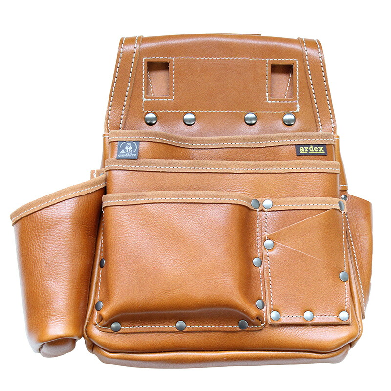 【WEB限定 ふくろ倶楽部 PREMIUM ARDEXモデル】 オイルヌメ 釘袋（片ポケット付き）キャメル 取寄品 ふくろ倶楽部 POK-02D