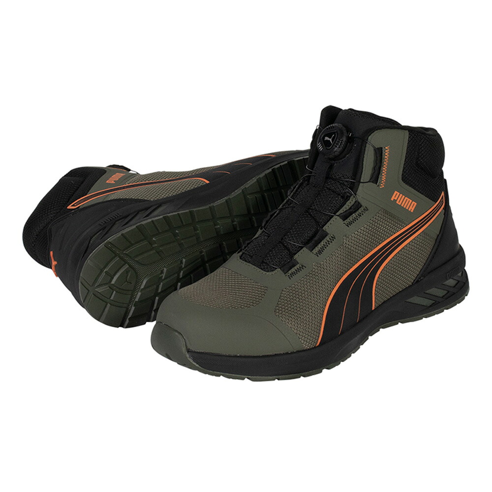 安全靴 スプリント2.1 ディスク ミッドカット オリーブ 25.0cm 工具ポーチ付 PUMA(プーマ) 63.402.0 |大工道具・金物の専門通販アルデ