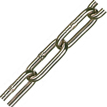 アルミカラーチェーン(ピンク)線径7×内長37×内巾11mm 1巻30m価格 水本機械 AL-7CP