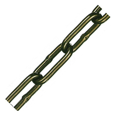 アルミカラーチェーン(ブラウン)線径8×内長38×内巾12mm 1巻30m価格 水本機械 AL-8CBN