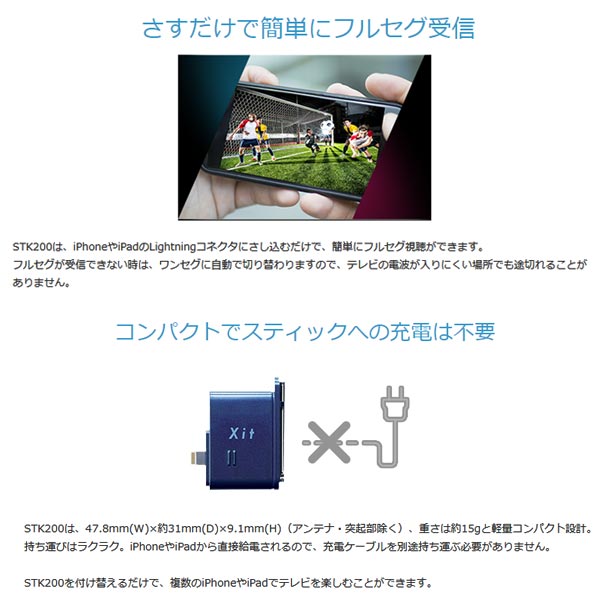 楽天市場 Xit Stick フルセグ テレビチューナー Iphone Ipad用 Lightning接続 地デジ ワンセグ 巣ごもり 正規代理店品 Xit Stk0 エアリアダイレクト楽天市場店