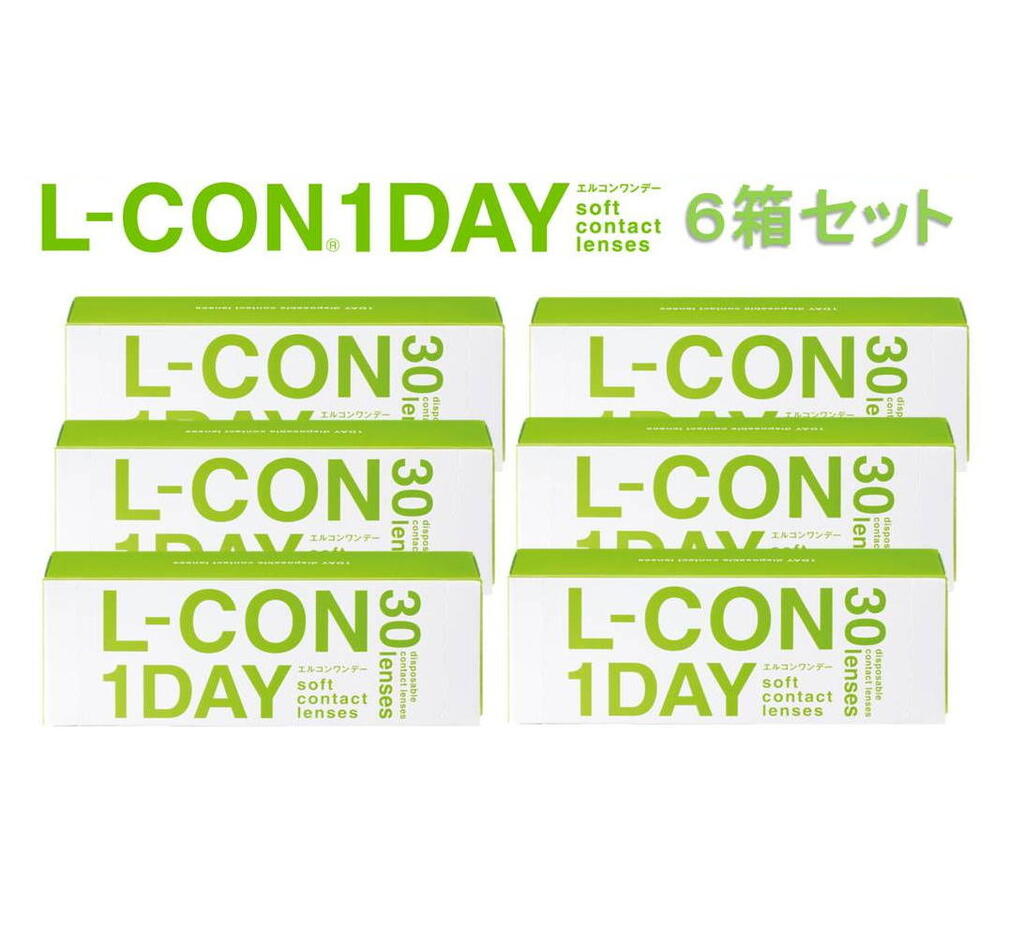 接点 貨物輸送無料 L-CON 1DAY エルコンワンデー 6箱180枚入り口・入口 14.0粍 澄み切った コンタクトレンズ BC8.7粍 BC9.00粍 コンタクトレンズ 接点 1DAY 一デー 1日 使い捨て 度あり
