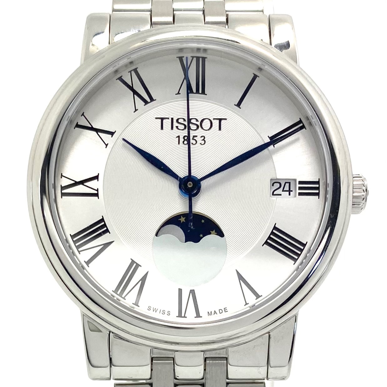 楽天市場】TISSOT ティソ ムーンフェイズ デイト 30m防水 白 ホワイト