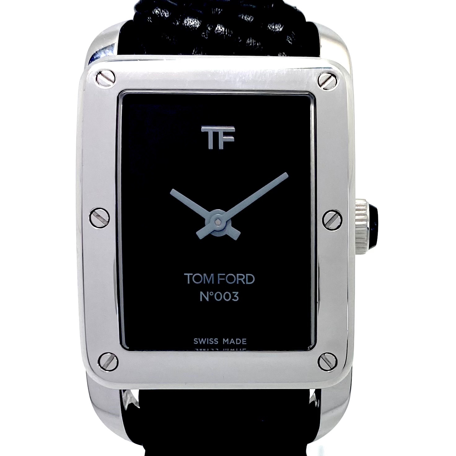中古 腕時計 メンズ トムフォード TOM FORD N.003 TFT003001 クォーツ 黒 2針 革ベルト|エリアールショップ 店