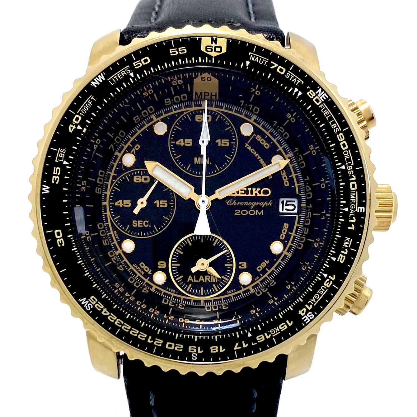 楽天市場】セイコー 腕時計 7T62-0EB0 パイロット アラーム クロノ