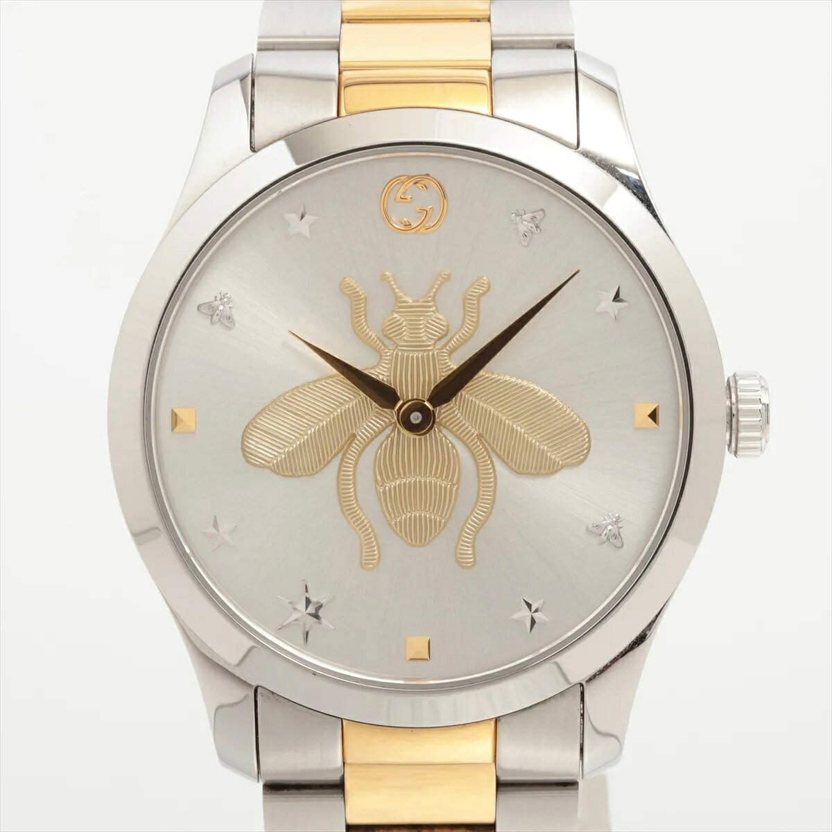 腕時計 メンズ レディース グッチ GUCCI Gタイムレス YA1264131 126.4 ビー 蜂モチーフ シルバー クォーツ 2針 ユニセックス｜エリアールショップ　店