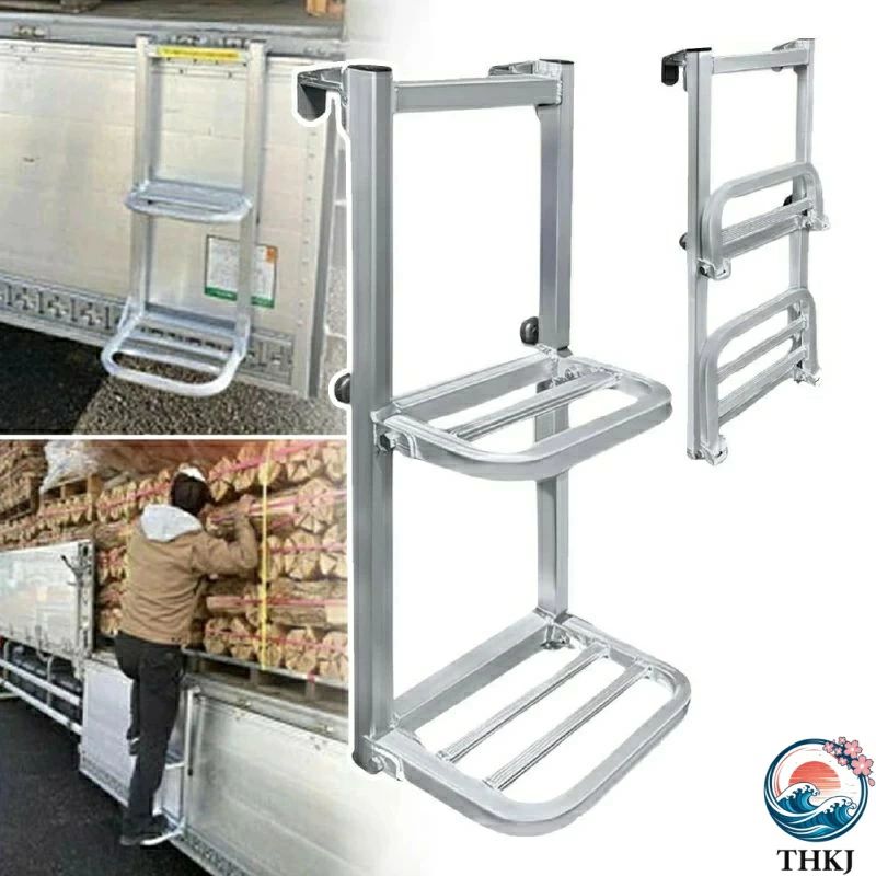 トラック用荷台はしご 折りたたみ式 2段階 トラックステップ アルミ製 トラック昇降ステップ 荷台ステップ トラックラダー 荷台ステップ ト トラック はしご トラックステップ トラック昇降設備 耐荷重120kg 荷卸し荷台昇降用｜アーガイル