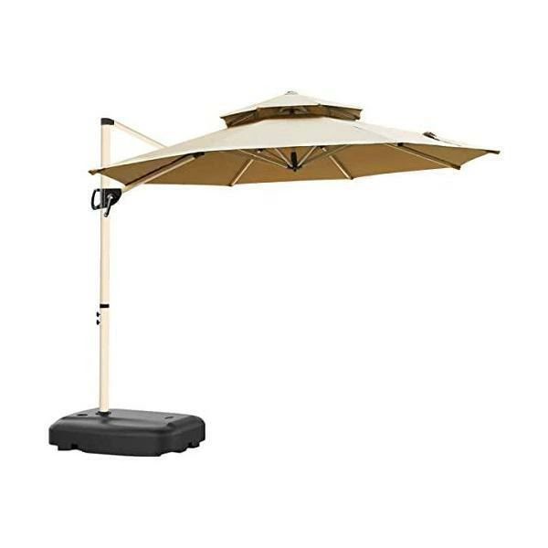 ガーデンパラソル パラソル 大型 風に強い (約)直径220cm-300cm UVカット 撥水 角度調整 モダン おしゃれ ガーデンパラソルセット 庭・屋外|アーガイル