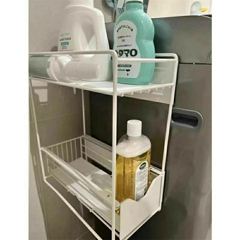 洗い濯ぎ機横磁石納める仕合わせ 抽き出し 洗い濯ぎ機 仕合わせ 3段式 納める 磁石 か細い ランドリー 洗い濯ぎ機横 ランドリー納める 洗面所 細長い切口納める 細長い切口納める 15.5糎