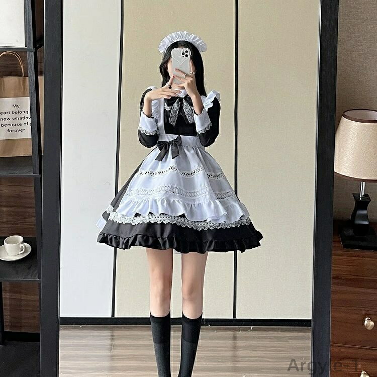 【送料無料】コスプレ メイド服 メイド服 ハロウィン メイド 衣装 フルセット 仮装 衣装 コスチューム こすぷれ コス おすすめ 可愛い