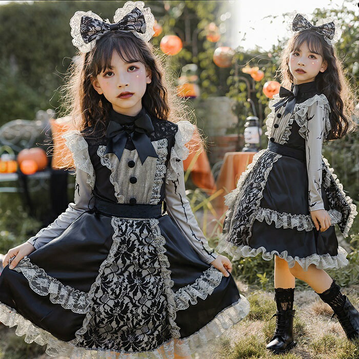 【送料無料】ハロウィン コスプレ 子供 ウィッチ 仮装 衣装 子供 可愛い 巫女 魔女 コスチューム ハロウィンコスプレ 魔法少女 女の子 ハロウィン仮装 コスプレ衣装 デビル