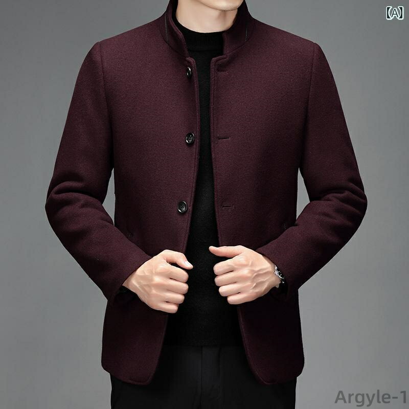 【送料無料】コート メンズ スーツ おしゃれ 紳士服 ファッション 厚手 秋冬 ビジネス パーティー フォーマル レッド グレー ブラック|えーあい