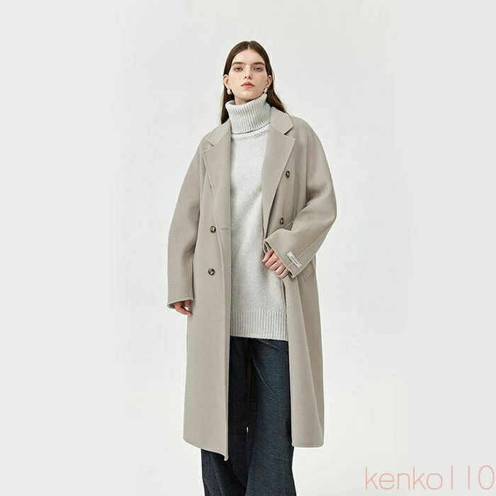 【送料無料】コート ウールコート レディース ロング チェスターコート ウール100％ ロングコート アウター 冬服 韓国ファッション 春 秋 冬 防寒 保温 厚手 暖かい 大きいサ｜えーあい