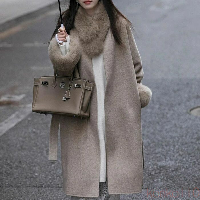 ルミックス グレー ウール ファーコート M Ｕ-Ｂig ユービック ルミックス グレー ウール ファーコート M U-Big ユービック