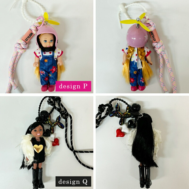 バービー‪☆ドール チャーム キーホルダー 女の子 バッグアクセサリー バービー チャーム バービーキーホルダー バッグチャーム ドール