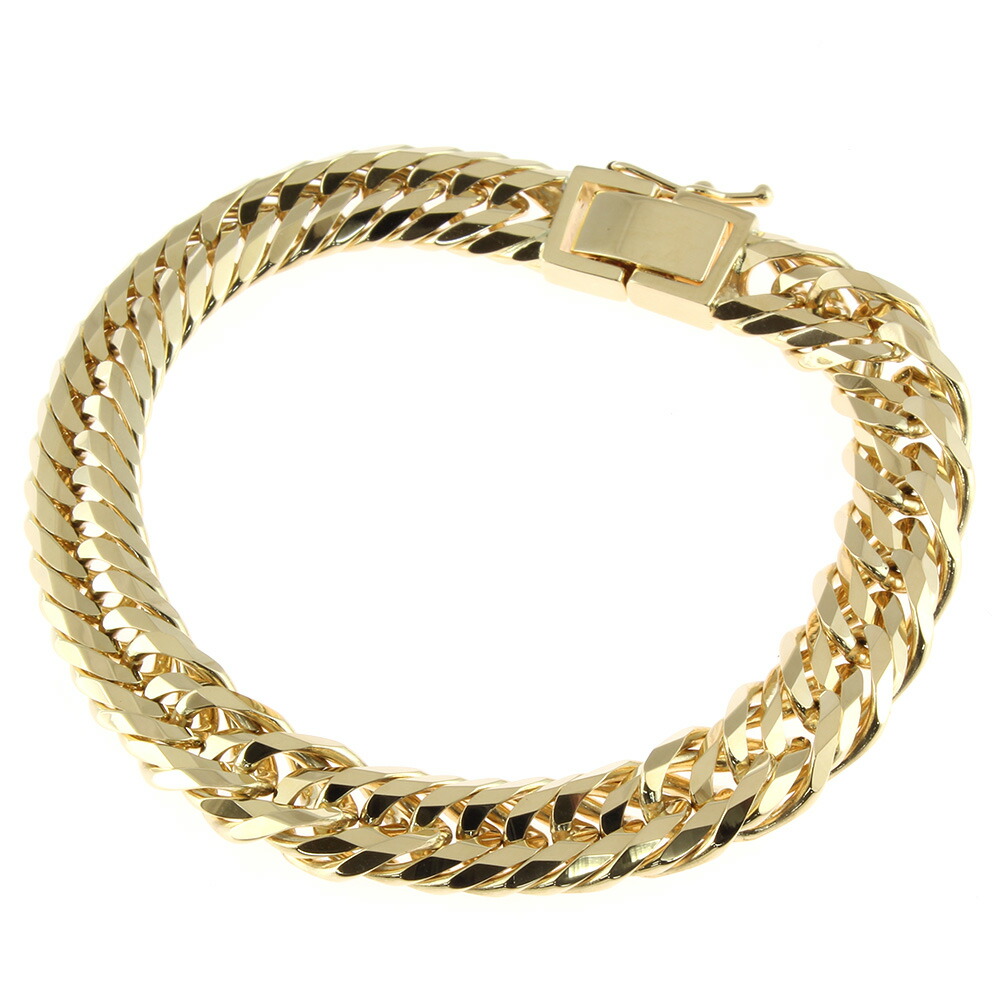 レディース用【12日限定掲載】18k 刻印　19cm　喜平 ブレスレット aijewelries_k1812triple16cm45m