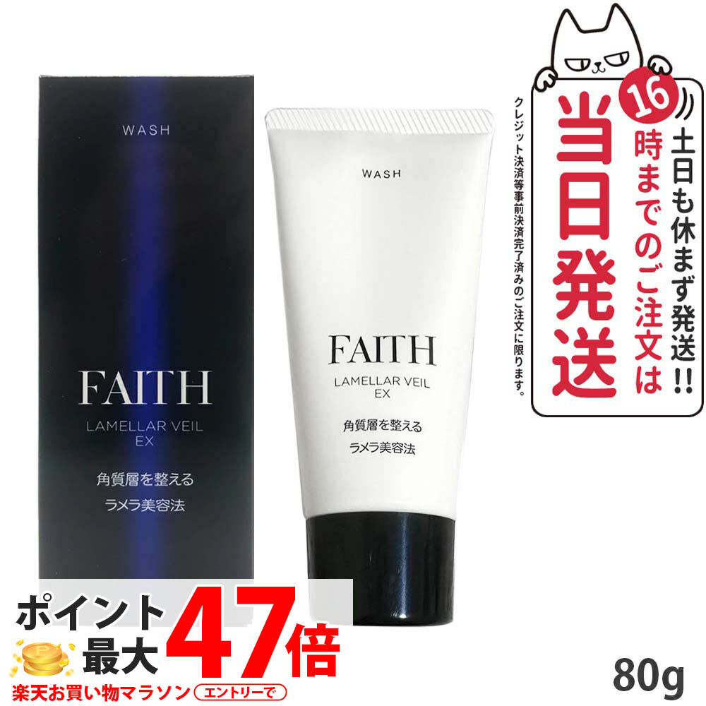 FAITH 人間の顔 ラメラベールEX ウォッシュ 80g 洗顔料 顔 容器に並べる 人間の顔容器に並べる 貨物輸送無料