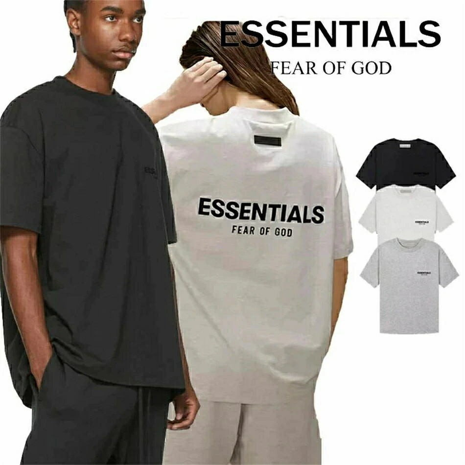 新作 エッセンシャルズ Essentials Tシャツ 半袖 バックプリント エッセンシャルズ Tシャツ 両面ロゴ Tシャツ バックプリント