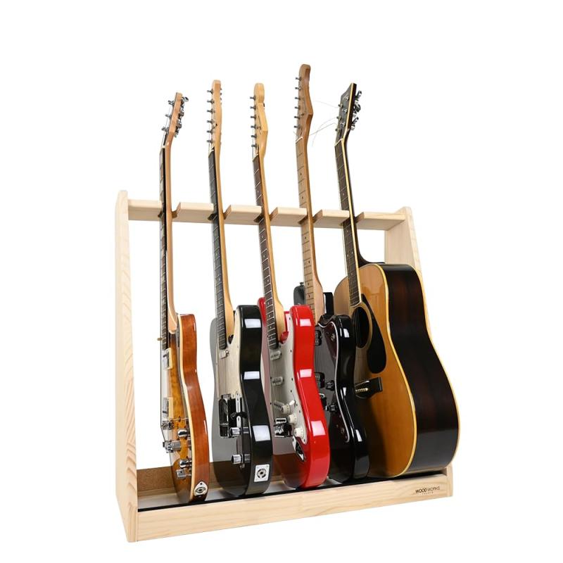 WOODWORKS 日本製 スタンド エレキ用 5本掛|アリエル ストア